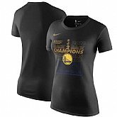 Women Golden State Warriors Nike 2018 NBA Finals Champions Locker Room T-Shirt Black,baseball caps,new era cap wholesale,wholesale hats